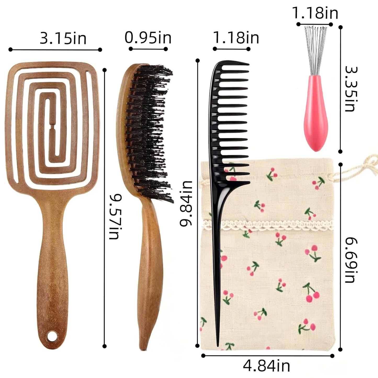 Hair Brush Detangler - Curved Vented Detangling Hair Brush for Women Men, Paddle Brush for Curly Straight Hair, Wet and Dry Styling, Faster Blow Drying