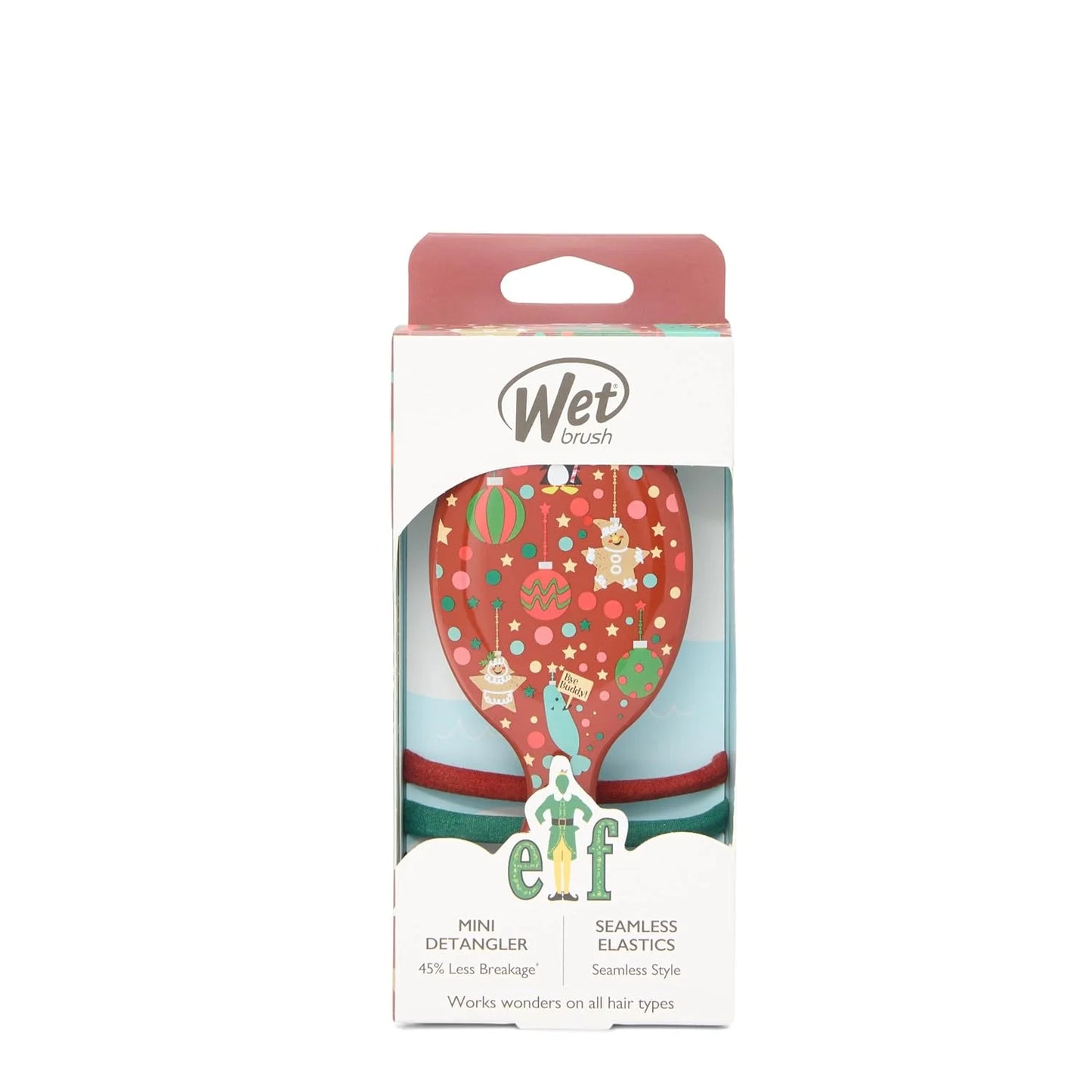 Wet Brush Original Detangler Hair Brush Frosty Kit - Ultra-Soft IntelliFlex Bristles - Detangling Brush Glides Through Tangles For All Hair Types (Wet Dry & Damaged) - 1 Brush & 1 Scrunchie