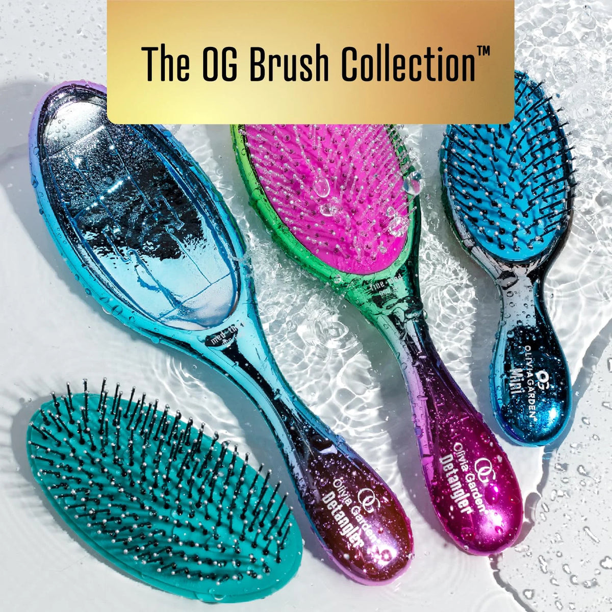 Olivia Garden Aurora Detangler Brush for Wet and Dry Fine to Medium Hair - Detangling Brush for Women, Men, Kids