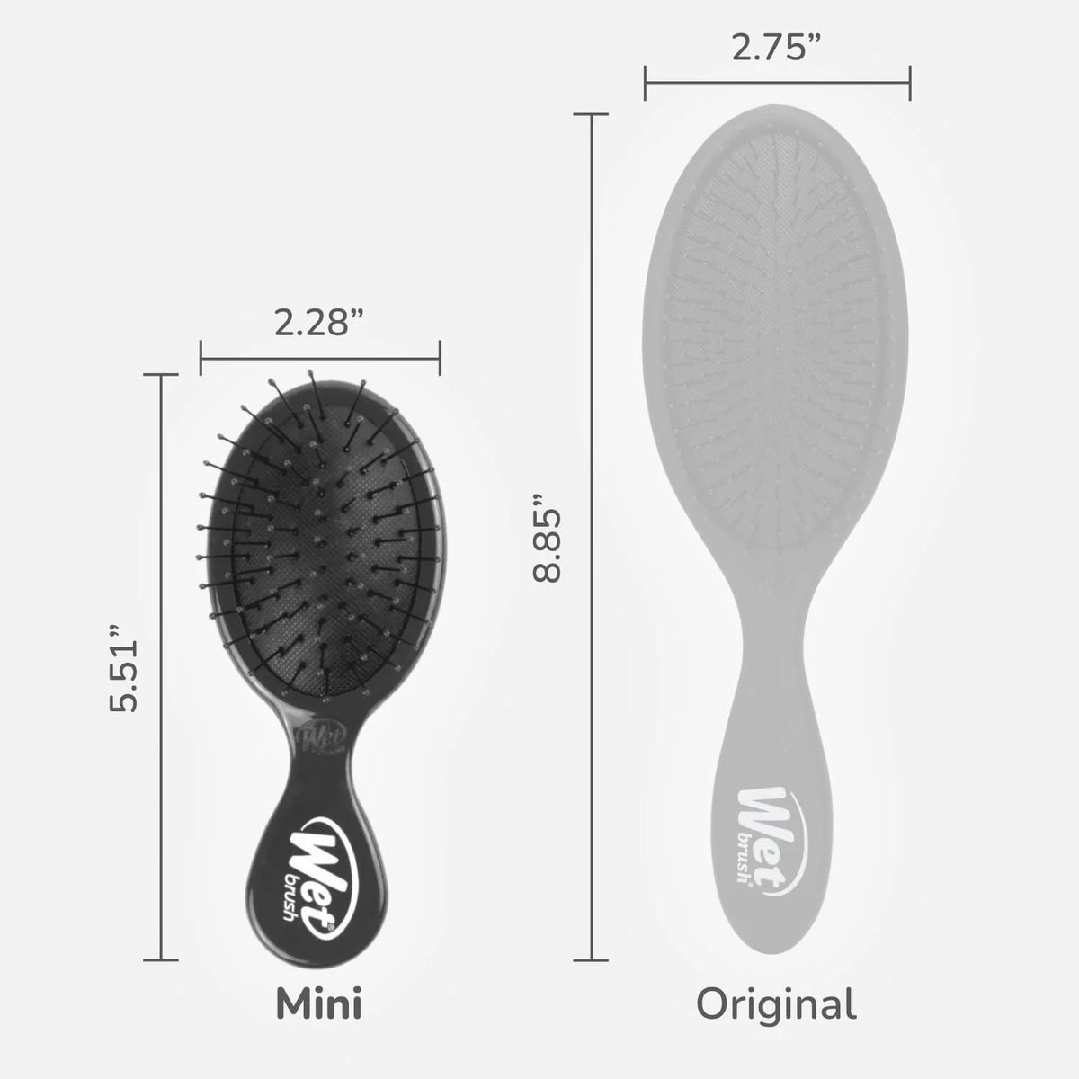 Wet Brush Mini Detangler Hair Brush, Purple, Detangling Travel Hairbrush, Ultra-Soft IntelliFlex Bristles Glide Through Tangles with Ease, Pain-Free, All Hair Types (2 Pack)