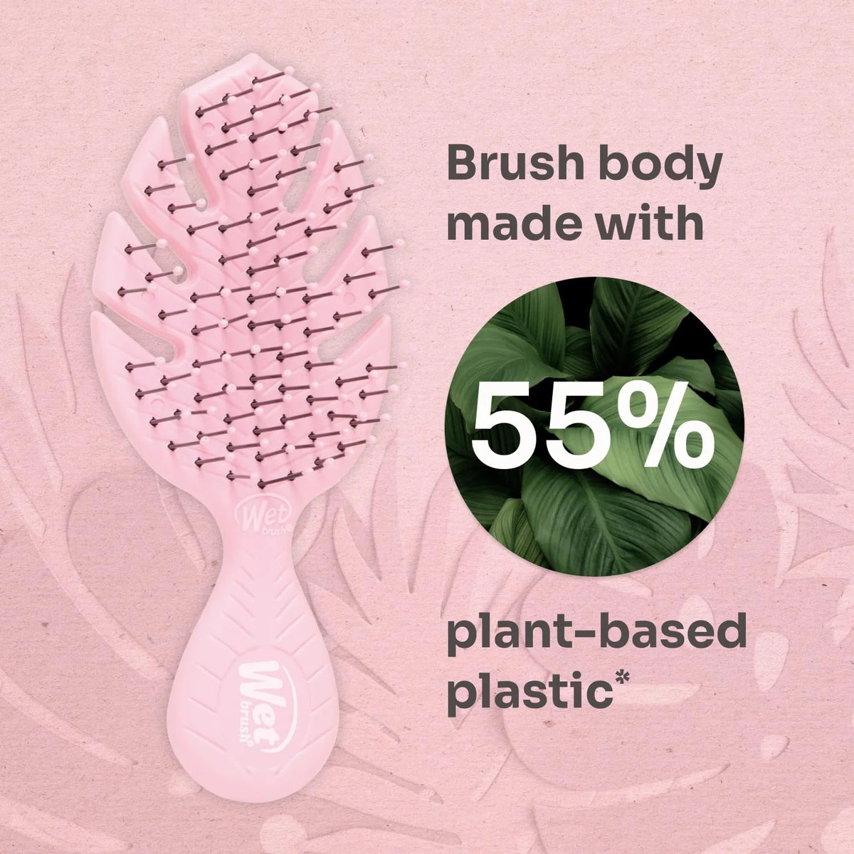 Wet Brush Go Green Mini Detangler, Purple - Detangling Travel Hair Brush - Ultra-Soft IntelliFlex Bristles Glide Through Tangles & Gently Loosens Knots While Minimizing Pain, Split Ends & Breakage