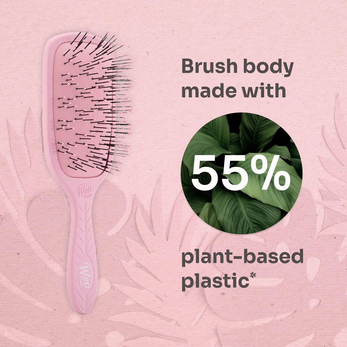 Wet Brush Go Green Thick Hair Paddle Detangling Brush, Green - Ultra-Soft IntelliFlex Bristles With AquaVent - Gently Loosens Knots While Minimizing Pain - Curly, Coarse, Long, Wet & Dry Hair