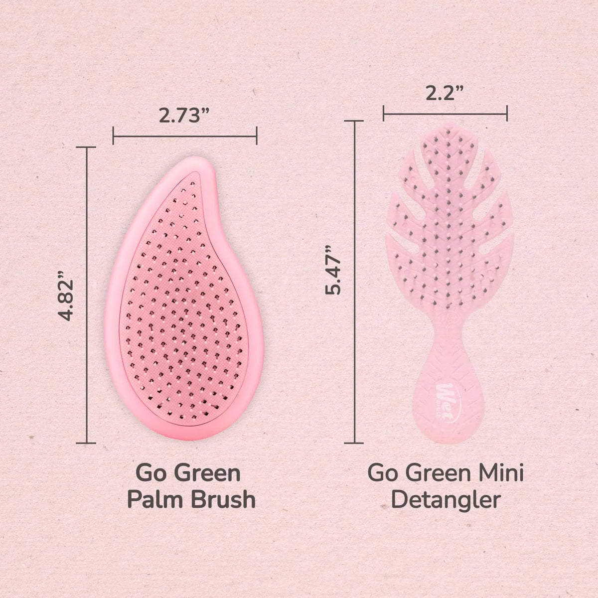 Wet Brush Go Green Palm Detangling Hair Brush Infused with Coconut Oil - Pain-Free Ultra-Soft Detangler Bristles Glide Through Tangles with Ease - Protects Against Split Ends For Wet & Dry Hair