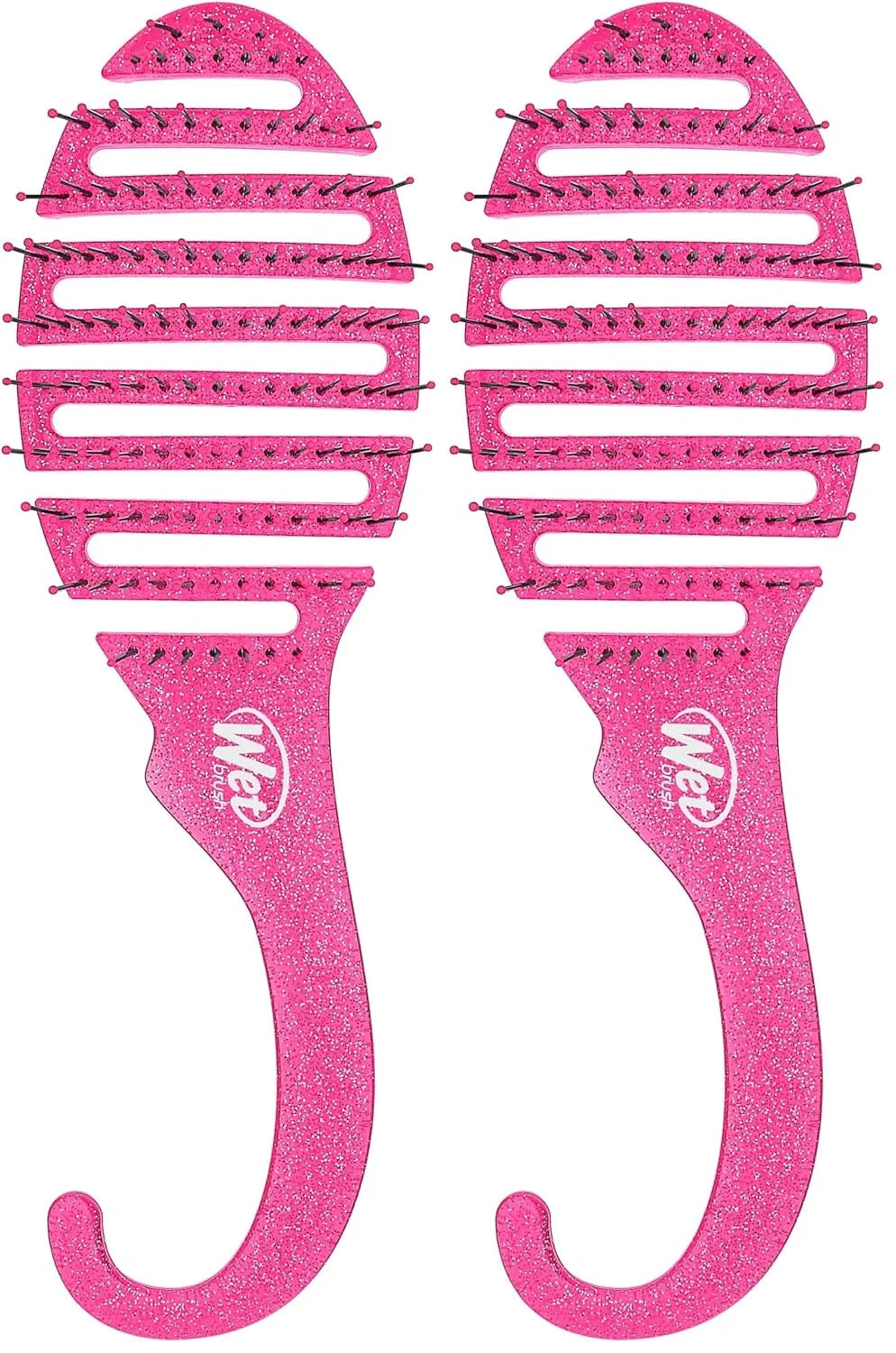Wet Brush Shower Hair Brush Detangler - Exclusive Ultra-soft IntelliFlex Bristles - Minimizes Pain And Protects Against Split Ends and Breakage - Comb For Women, Men, Wet & Dry Hair - Purple Glitter