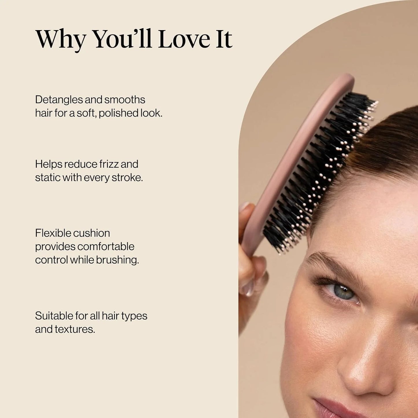 Kitsch Smooth & Polish Hair Brushes For Women and Men - Haze Blue