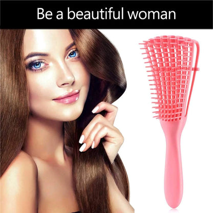Hair Brush, Detangling Brush for Afro America/African Hair Textured 3a to 4c Kinky Wavy/Curly/Coily/Wet/Dry/Oil/Thick/Long Hair, Knots Detangler Scalp Massage Comb (2 pcs, Blue-Blue)