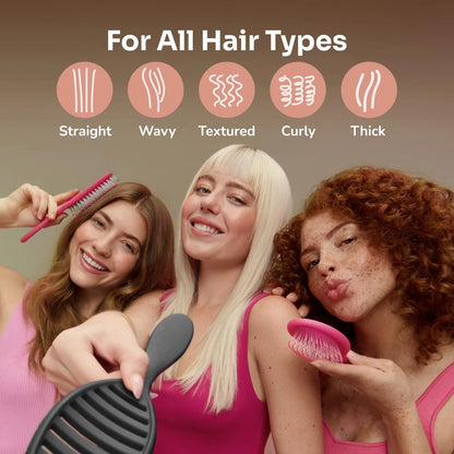 Wet Brush Ceramic Speed Dry Detangler, Black, Vented Blow-Dry Hair Brush