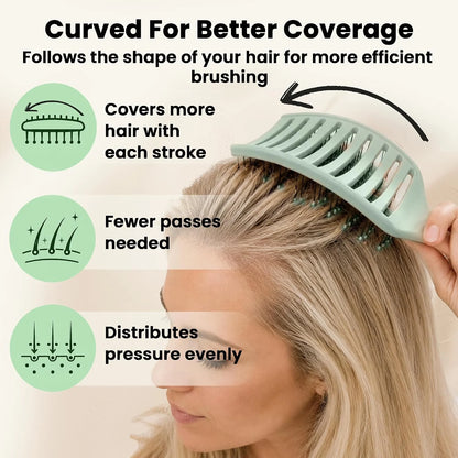Herstyler Vent Brush for Hair - Detangler for Faster Blow Drying - Black