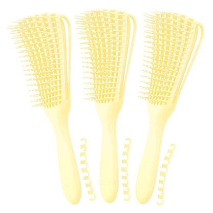 Hair Brush, Detangling Brush for Afro America/African Hair Textured 3a to 4c Kinky Wavy/Curly/Coily/Wet/Dry/Oil/Thick/Long Hair, Knots Detangler Scalp Massage Comb (2 pcs, Blue-Blue)