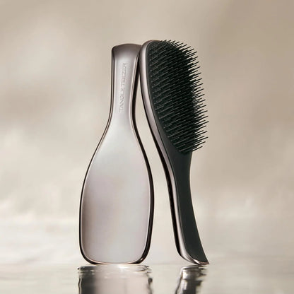 Tangle Teezer Chrome Detangler Mini Hair Brush, Straight to Curly, Pink