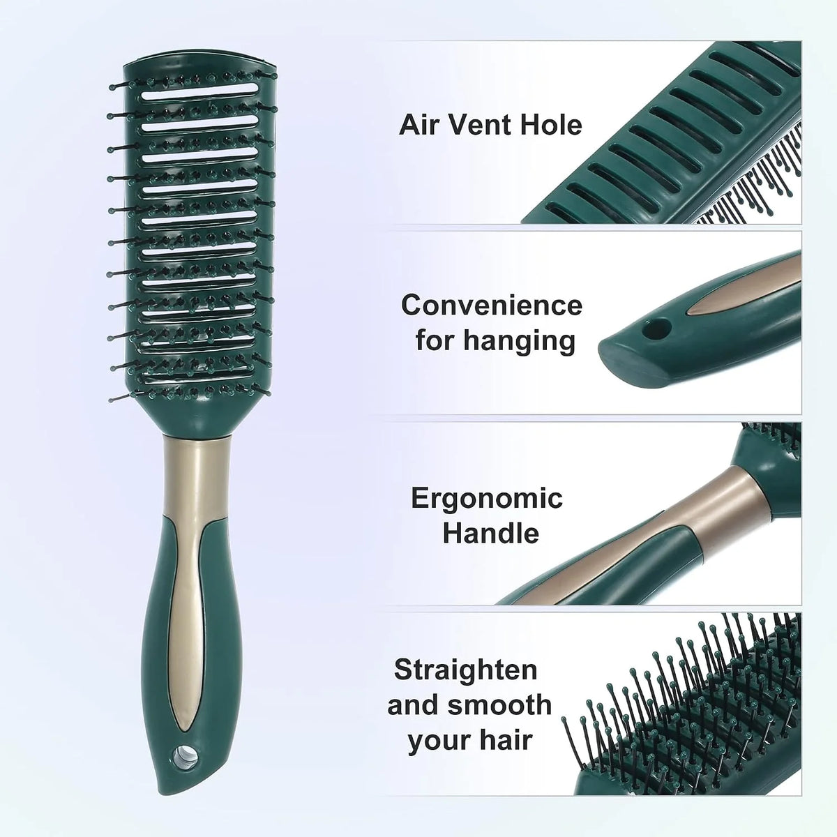 VOCOSTE Vent Hair Brush, Detangling Wet Brush, Green
