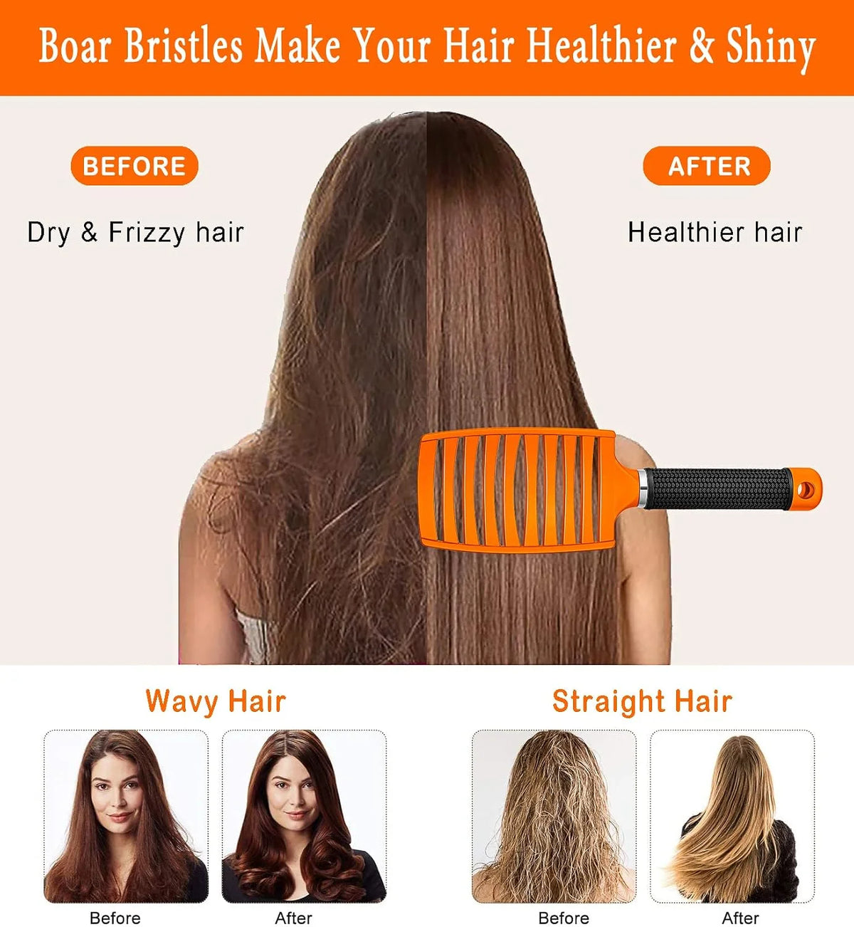 Detangling Brush for Women & Kids, Wet & Dry Hair, All Hair Types