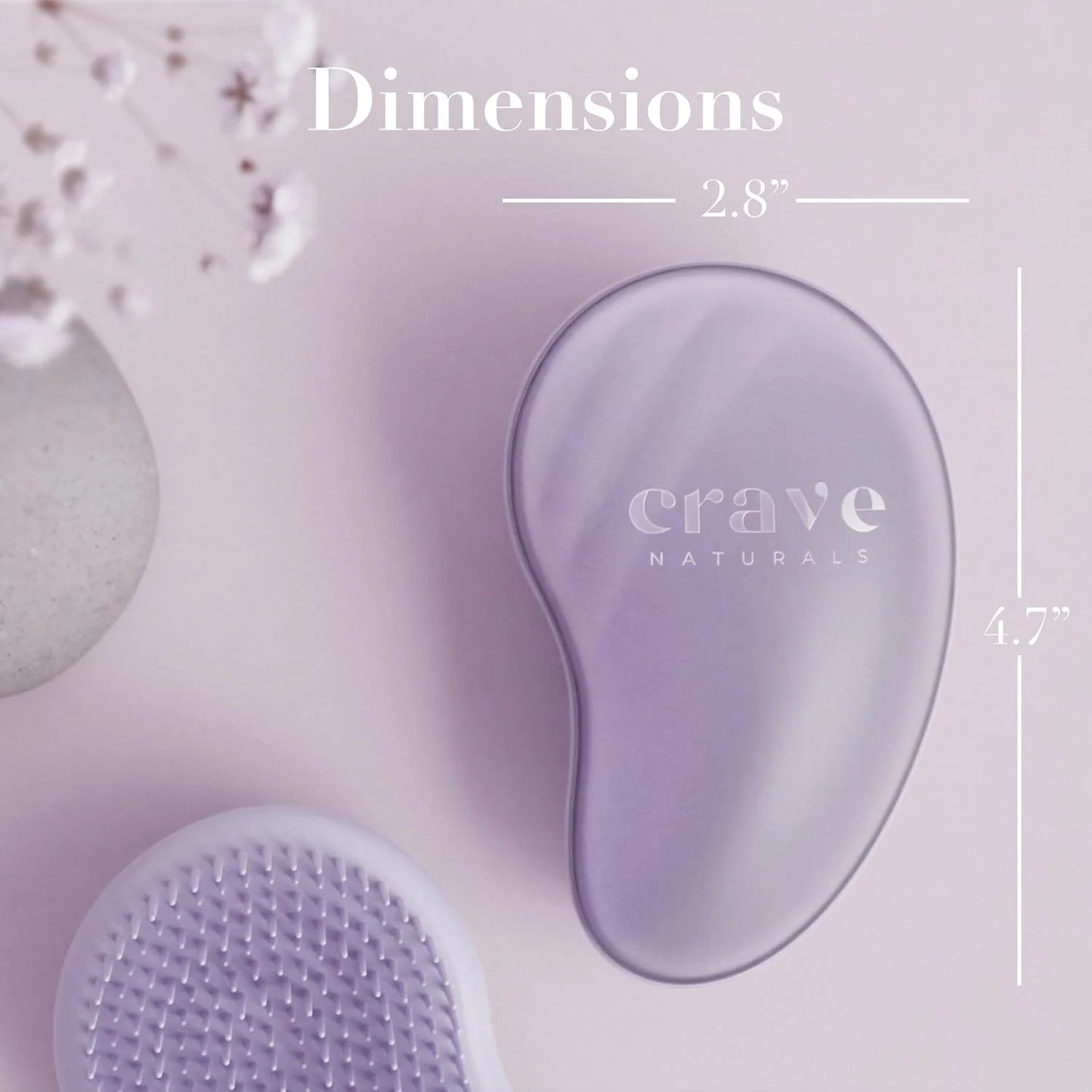Crave Naturals Detangling Hair Brush Large Turquoise – Glide Thru Hair Detangler Brush for Women, Kids & Toddlers – Gentle Scalp Care, No-Pain Tangle-Free Hairbrush for All Hair Types