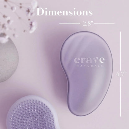 Crave Naturals Detangling Hair Brush Large Turquoise – Glide Thru Hair Detangler Brush for Women, Kids & Toddlers – Gentle Scalp Care, No-Pain Tangle-Free Hairbrush for All Hair Types