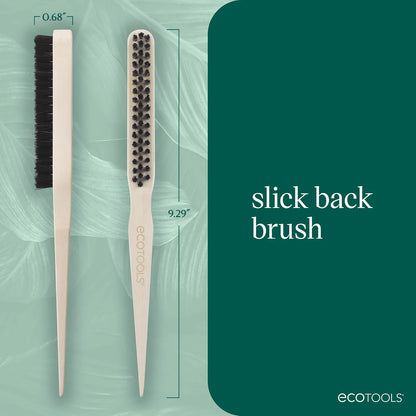 EcoTools Slick Back Hairbrush, Small Brush for Ponytail or Bun, 1 Count