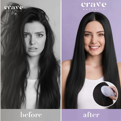 Crave Naturals Detangling Hair Brush Large Turquoise – Glide Thru Hair Detangler Brush for Women, Kids & Toddlers – Gentle Scalp Care, No-Pain Tangle-Free Hairbrush for All Hair Types