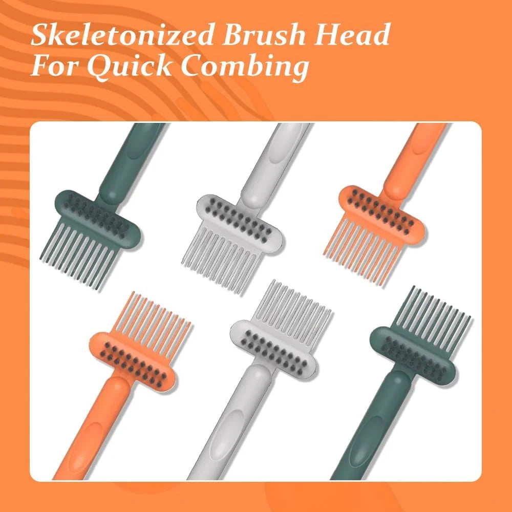 2 In 1 Hair Brush Cleaning Tool, 2025 New Comb Cleaning Brush, Portable Brush Cleaner for Travel, Hairbrush Cleaning Tool for Hair Salons (Green*2)