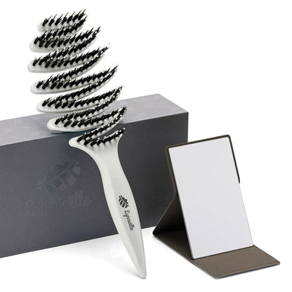 Natural Boar Bristle Hair Brush for Fine Hair - A Great Gift