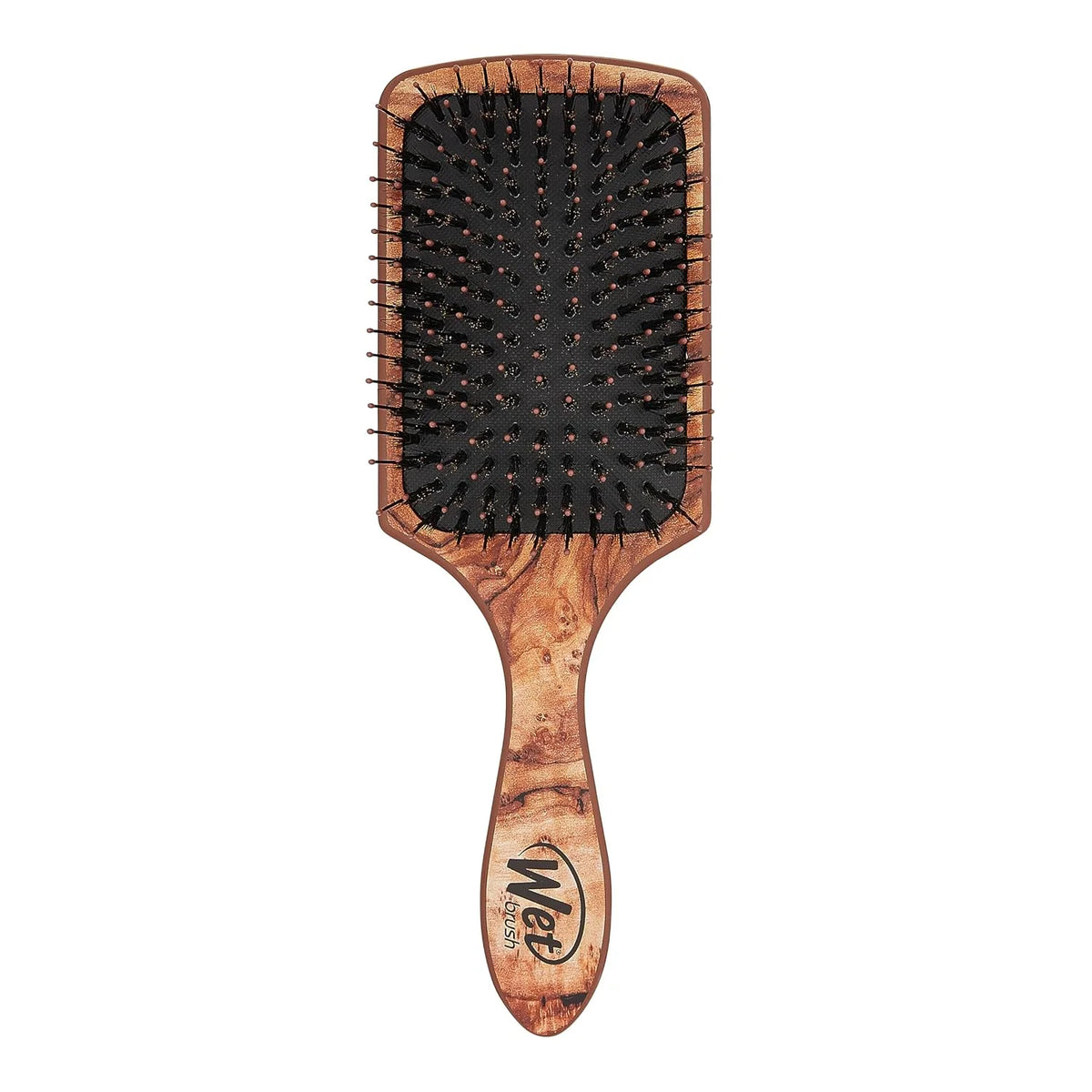 Wet Brush Paddle Shine Enhancer with Argan Oil, Distressed Wood - Ultra-Soft IntelliFlex Detangling Bristles with Boar Bristles For A Smooth & Shiny Finish - Pain-Free Hair Brush For Women & Men