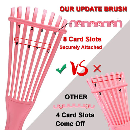 5 Pcs Detangling Hair Brush Set, Ez Detangler Brush With Edge Brush, Rat Tail Combs for Black Natural Hair Styling and Cuting, Curly/Straight/Wet/Dry/long/Short Hair Available for Women Kids Men