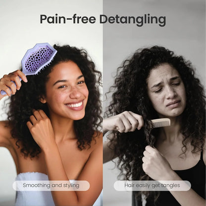 AIMIKE Glacier Detangler Brush for Curly Hair, Wet & Dry Hair Brush