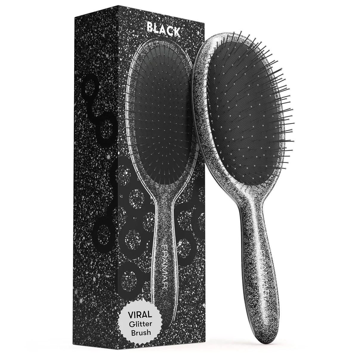 FRAMAR Checkered Hair Brush Detangler, Wet Hair Brushes For Women – Pink