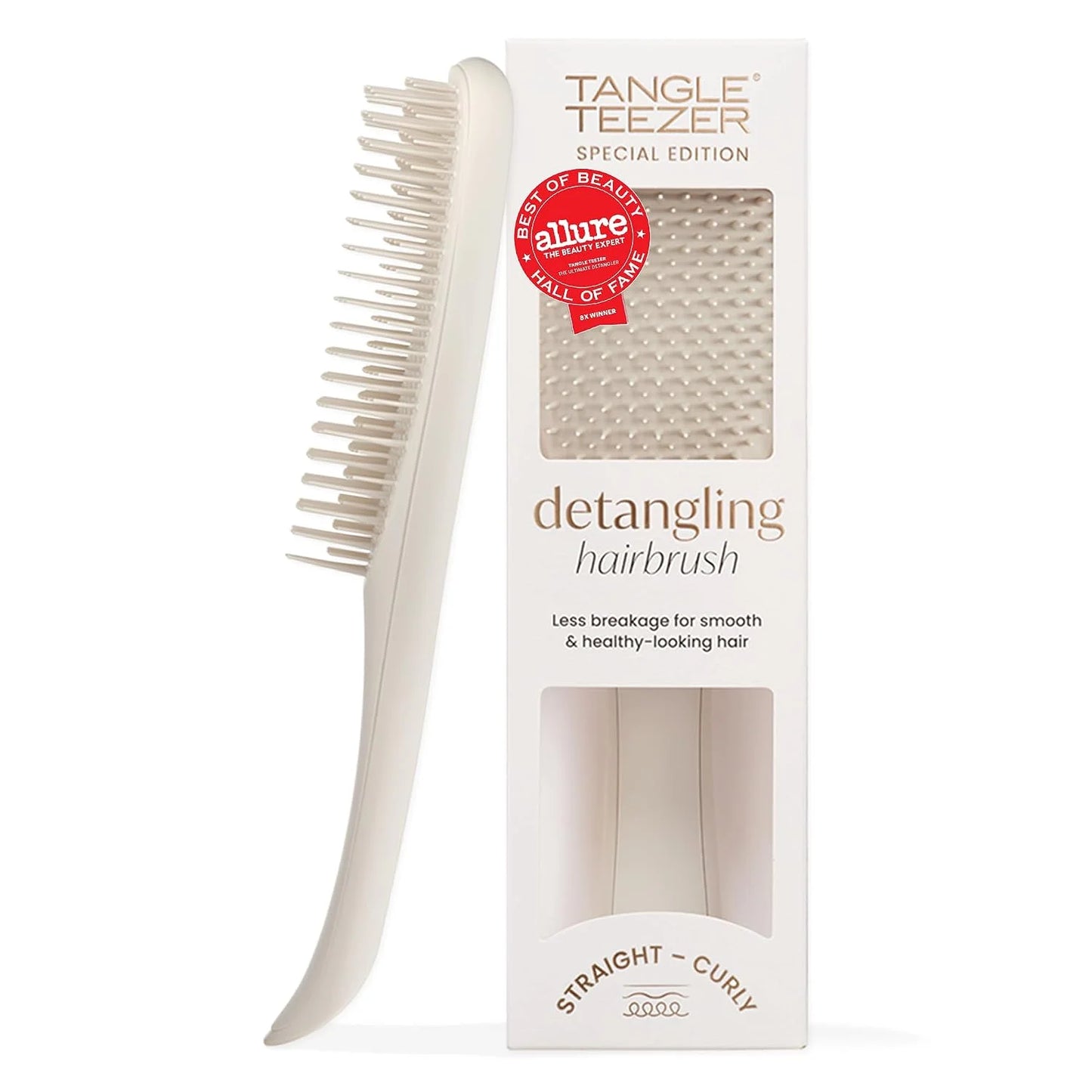 Tangle Teezer Matte Ultimate Detangler Brush, Straight to Curly, Cream
