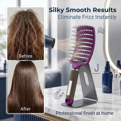 Curved Vented Hair Brush,Detangler Brush Faster Blow Drying for Women, Men