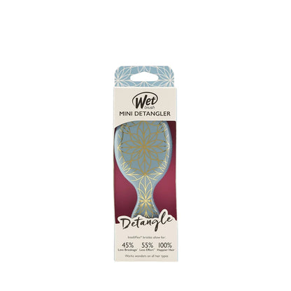 Wet Brush Squirt Detangler Hair Brushes - Lagoon, Geo - Mini Detangling Brush with Ultra-Soft IntelliFlex Bristles Glide Through Tangles with Ease - Pain-Free Comb for All Hair Types