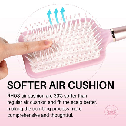 Purple Square Paddle Hair Brush for Women Men's Thin,Short,Thick,Long Hair