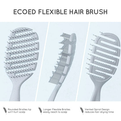 Detangler Hairbrush, Soft Bristle Detangling Brush,Quick Smoothing(Natural)