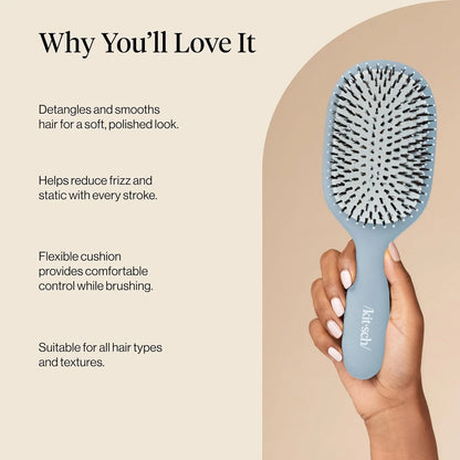 Kitsch Smooth & Polish Hair Brushes For Women and Men - Haze Blue