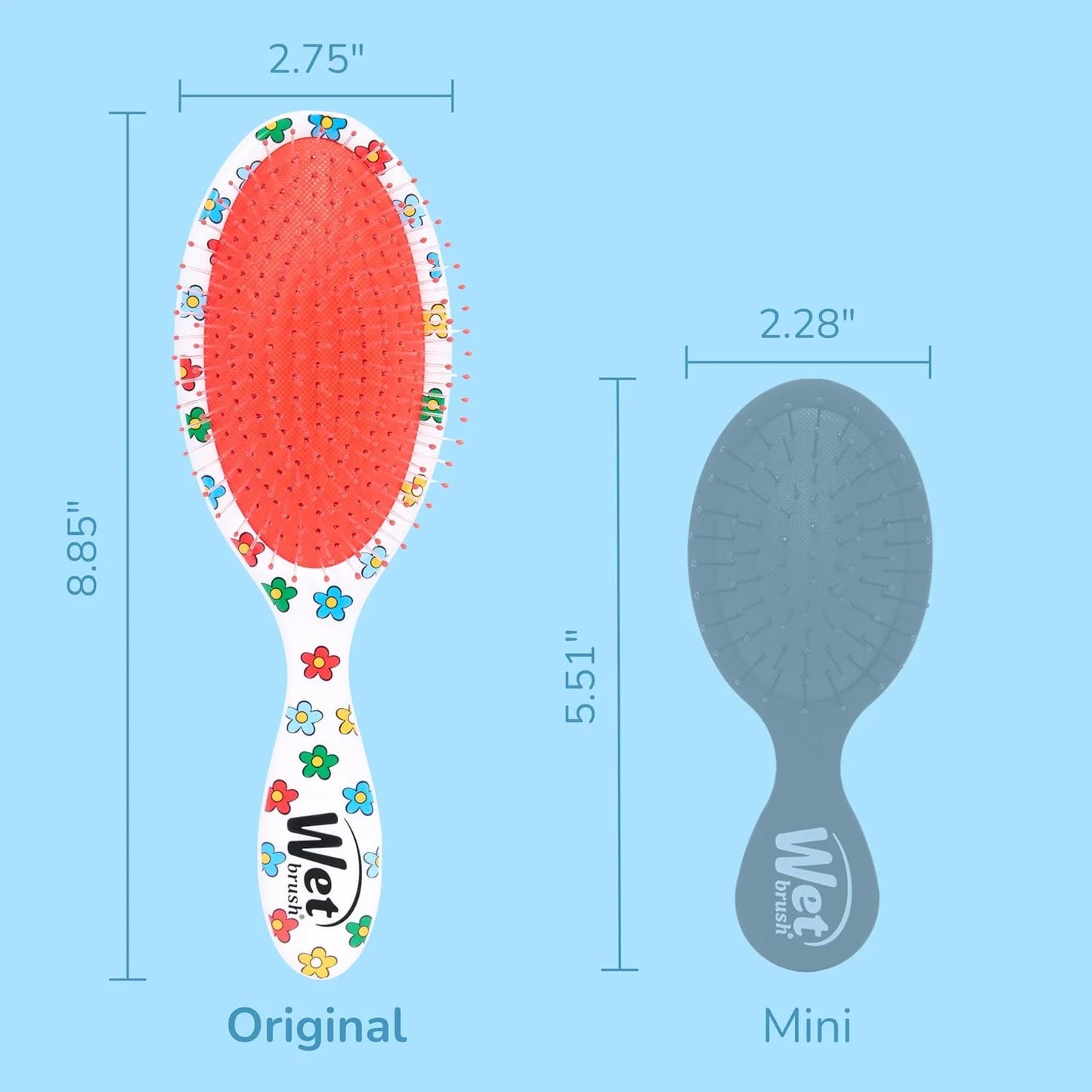 Wet Brush Original Detangling Hair Brush, Hello Disney Daisy Duck - Ultra-Soft IntelliFlex Bristles - Detangler Brush Glide Through Tangles With Ease For All - For Women, Men, Wet & Dry Hair