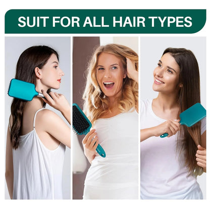 Purple Square Paddle Hair Brush for Women Men's Thin,Short,Thick,Long Hair