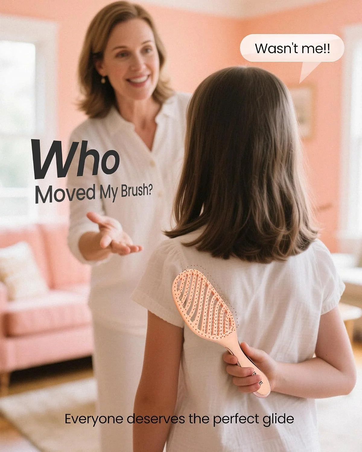 AIMIKE Detangler Paddle Hair Brush for Women & Fine Hair, Wet & Dry
