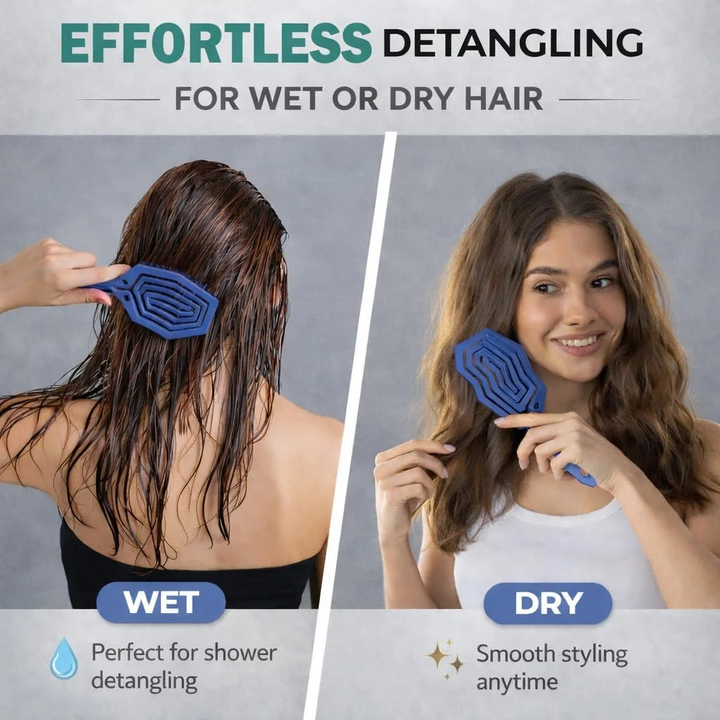 Fiora Naturals Detangling Hair Brush for Women, Detangler Hair Brush, Pink