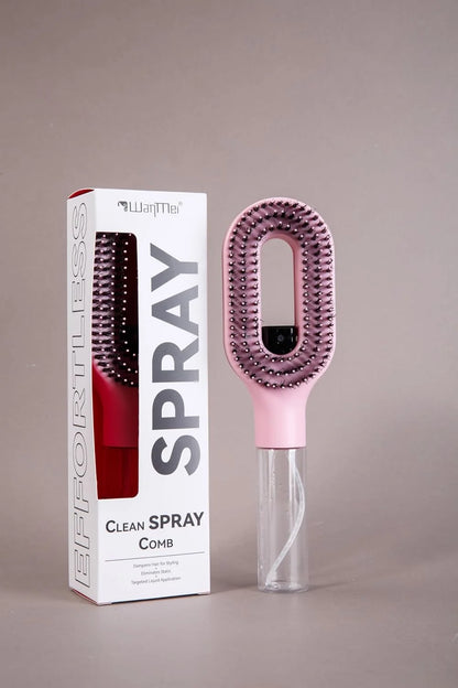 Hair Brush with Water Spray - 2-in-1 Detangler Brush for Frizz Control