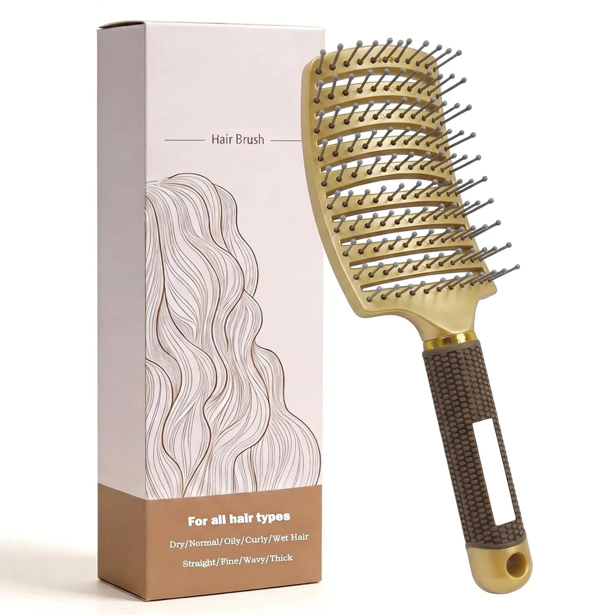 Curved Vented Hair Brush,Detangler Brush Faster Blow Drying for Women, Men