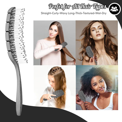 Hair Brush, Vented Paddle Detangle Brush, Purple