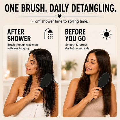 HerStyler Purple Hair Brush Detangler -Pain Free, No Breakage