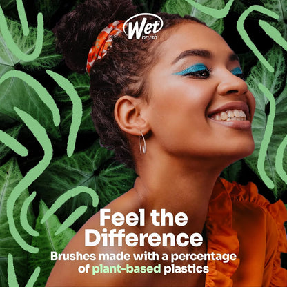 Wet Brush Go Green Coconut Oil Infused Detangling Hair Brush - Pain-Free Ultra-Soft Detangler Bristles Glide Through Tangles with Ease - Protects Against Split Ends (Pack of 2)