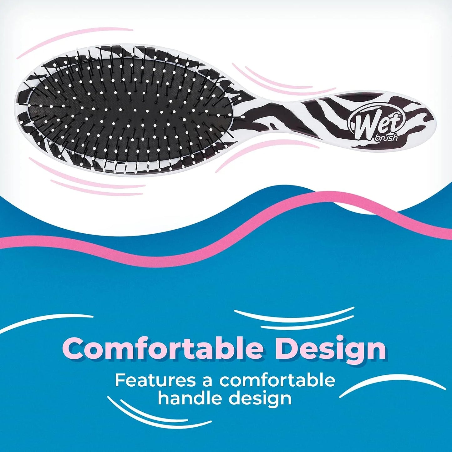 Wet Brush Original Detangler Hair Brush, Hipster Sketch, Ultra-Soft IntelliFlex Bristles, Detangling Bristles Glide Through Tangles (Wet & Dry Hair), Women & Men