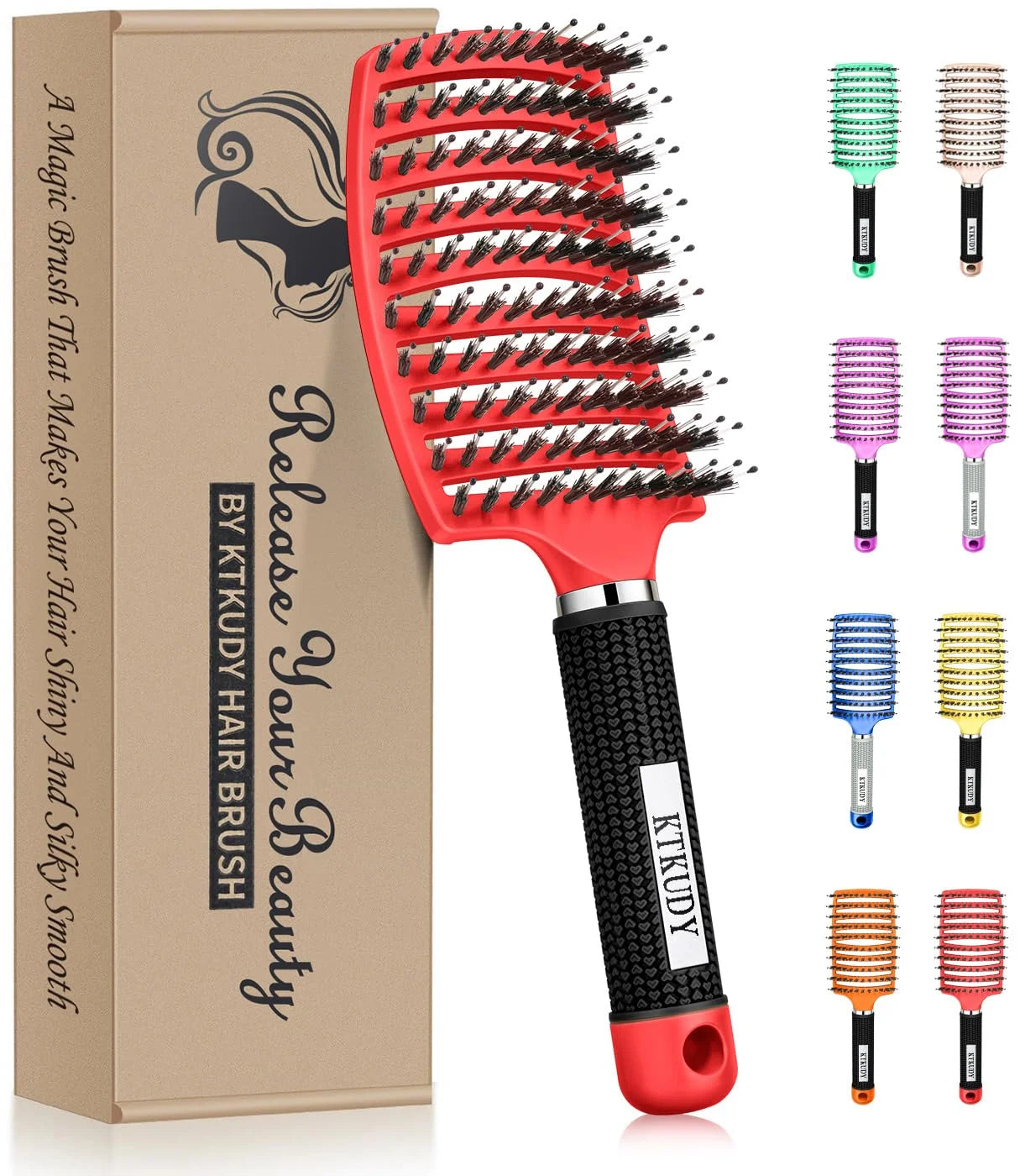 Detangling Brush for Women & Kids, Wet & Dry Hair, All Hair Types