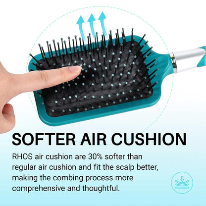 Purple Square Paddle Hair Brush for Women Men's Thin,Short,Thick,Long Hair