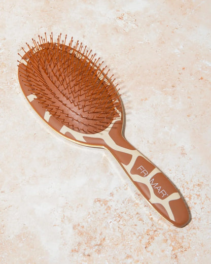 FRAMAR Checkered Hair Brush Detangler, Wet Hair Brushes For Women – Pink
