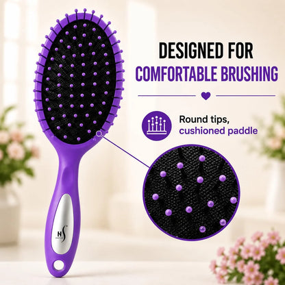HerStyler Purple Hair Brush Detangler -Pain Free, No Breakage