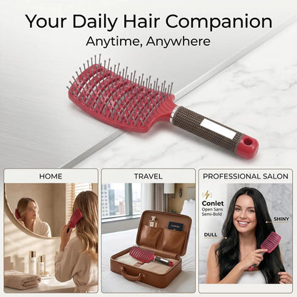 Curved Vented Hair Brush,Detangler Brush Faster Blow Drying for Women, Men