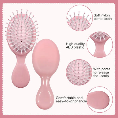 3 Pieces Mini Wet Hair Brush, Travel Detangling Brush,