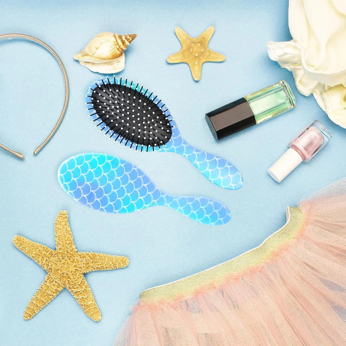 Kids Hair Brush Girls, Toddler Wet Dry Detangling Hair Brush for Curly Thick Hair Pain-Free Comb Girls Kids Women Unicorn Mermaid