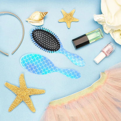 Kids Hair Brush Girls, Toddler Wet Dry Detangling Hair Brush for Curly Thick Hair Pain-Free Comb Girls Kids Women Unicorn Mermaid